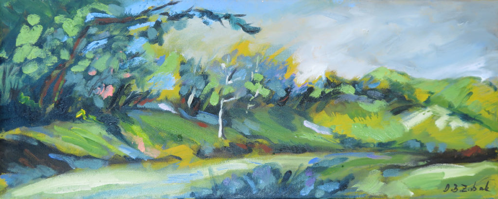 Landscape II, oil on canvas, 50x20 cm, 2019.