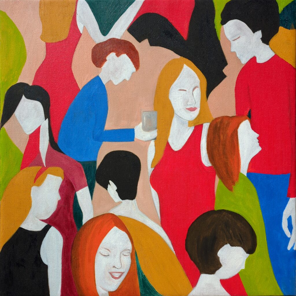 Party, 100×100 cm
acrylic on canvas