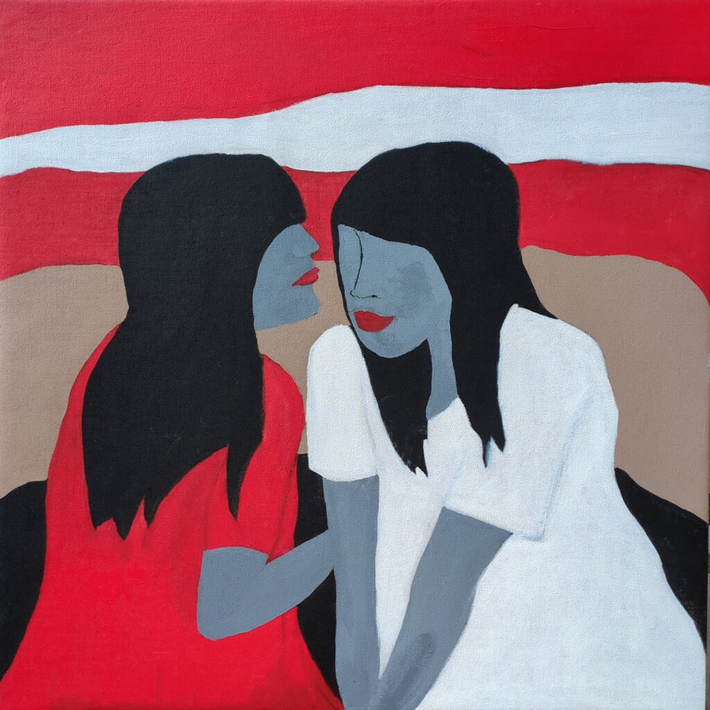 Sisters, 100×100 cm
acrylic on canvas