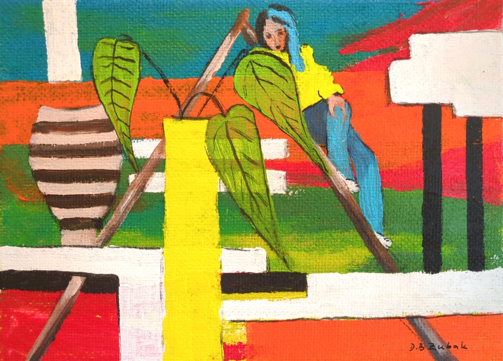 Ladders, 25×18 cm
acrylic on canvas