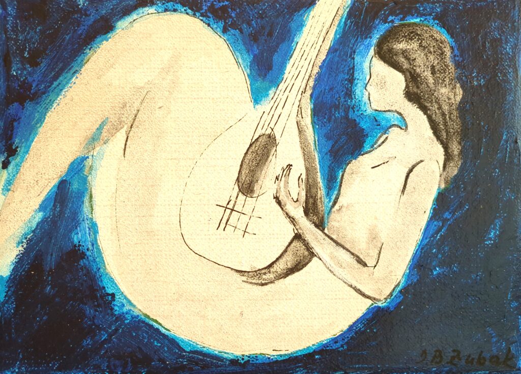 Lute, 25×18 cm
acrylic on canvas