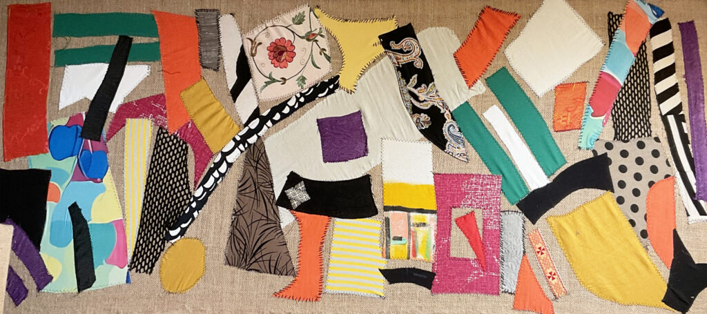 Composition III, 120x50 cm
textile on canvas