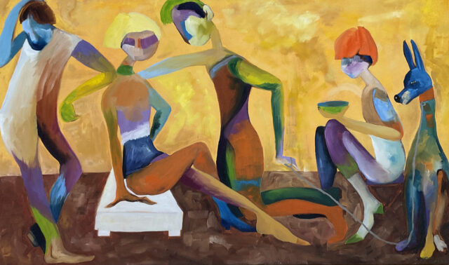 Chromatic relations, 100x60 cm, oil on canvas